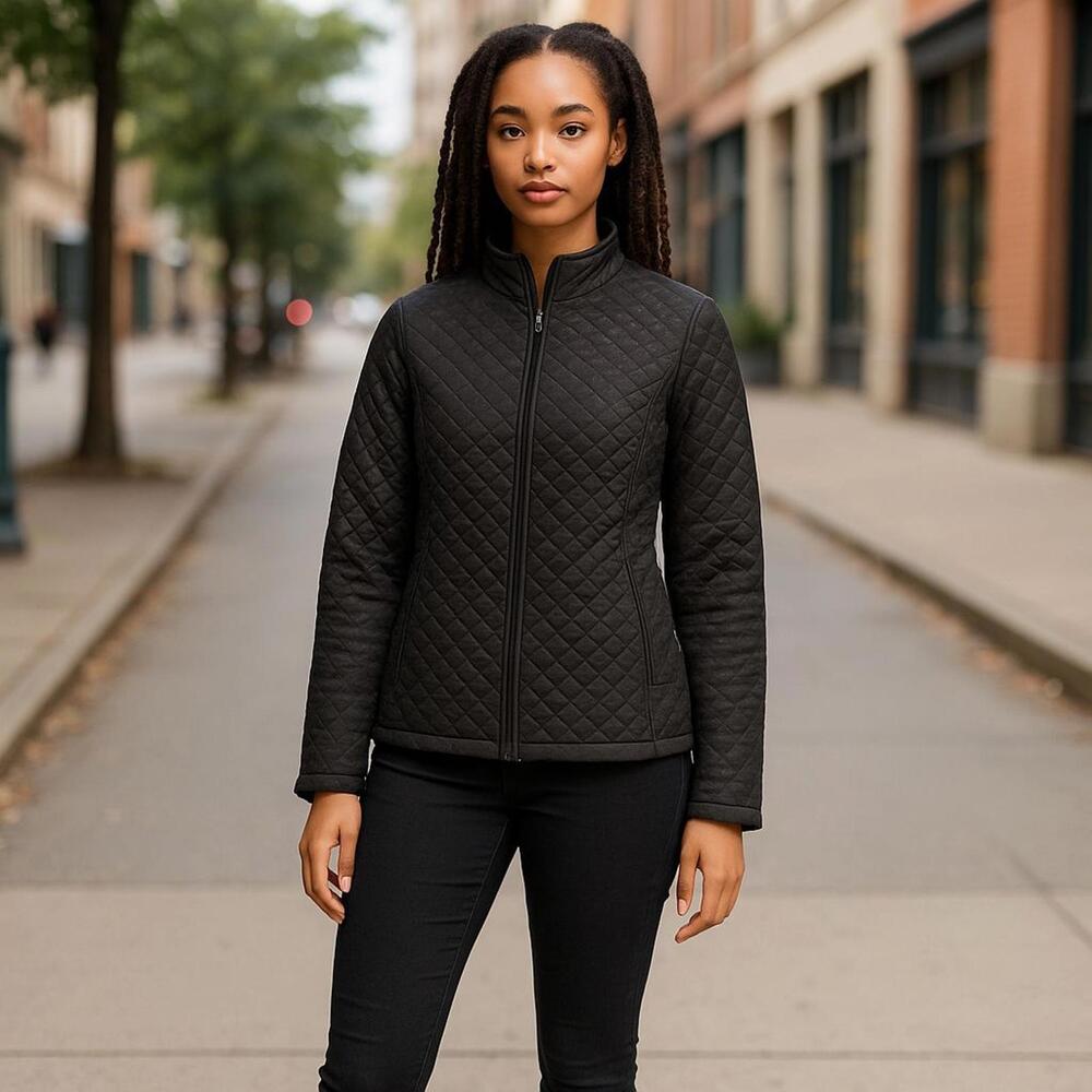 Stylish Quilted Black Jacket by Emily Daniels